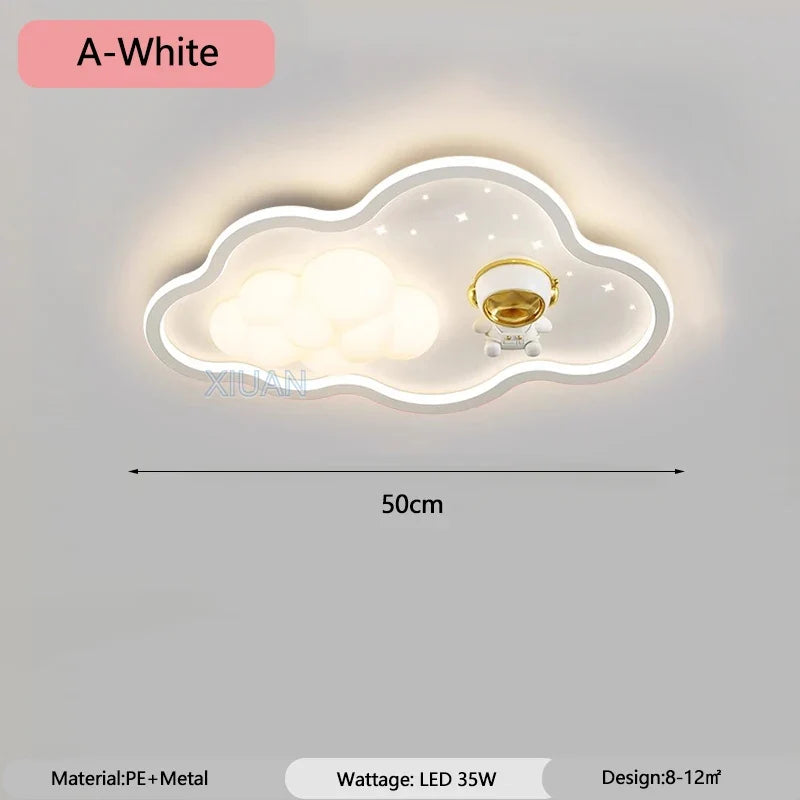plafonnier moderne et chaleureux pour chambre enfant décor nuage arc-en-ciel