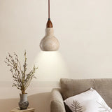 lustre suspendu vintage en pierre naturelle avec led