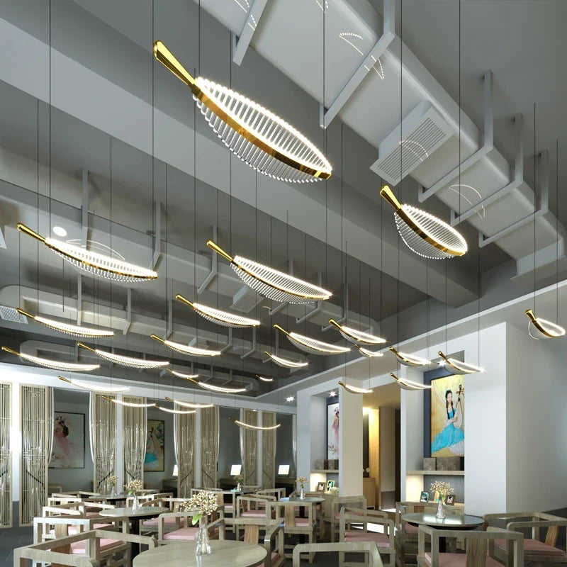 lustre suspendu en verre design pour intérieur élégant