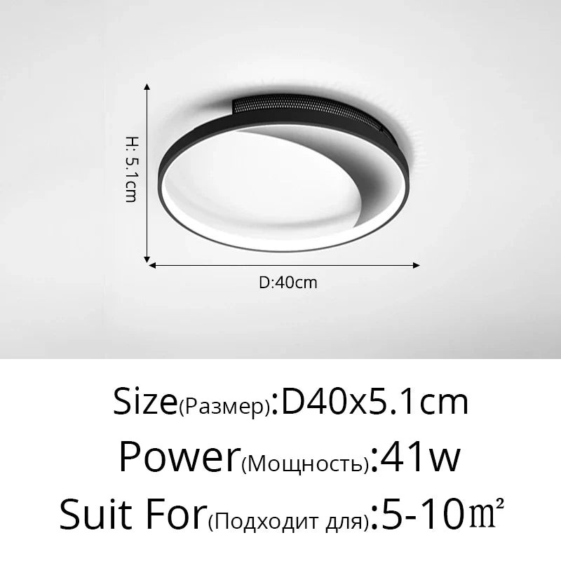 plafonnier moderne à leds avec télécommande pour intérieur décor lumineux