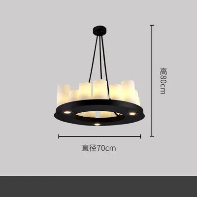 Retro American Bar, Luxury Restaurant, Bar Decoration, Front Desk, Red Wine Cup, Inverted Candlestick, Pendant Light