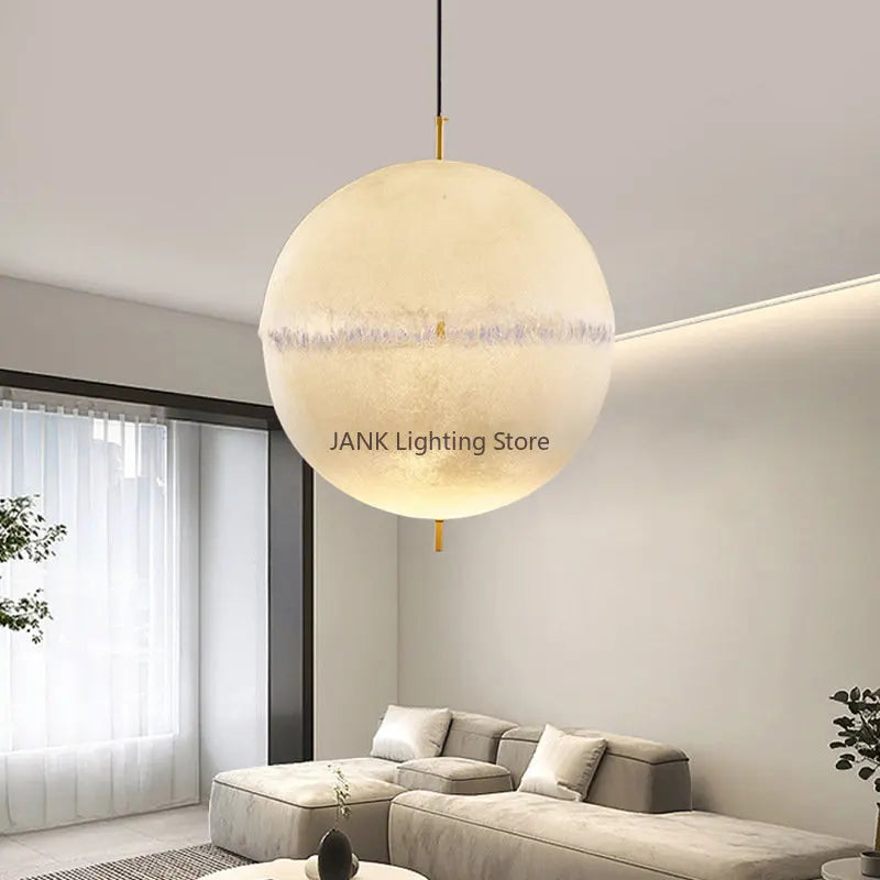 Suspension design italien forme lune éclairage led haut de gamme
