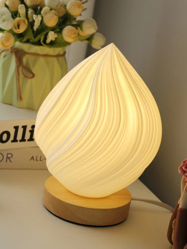 Lampe à poser Abat-jour imprimé en 3D de Style crème française
