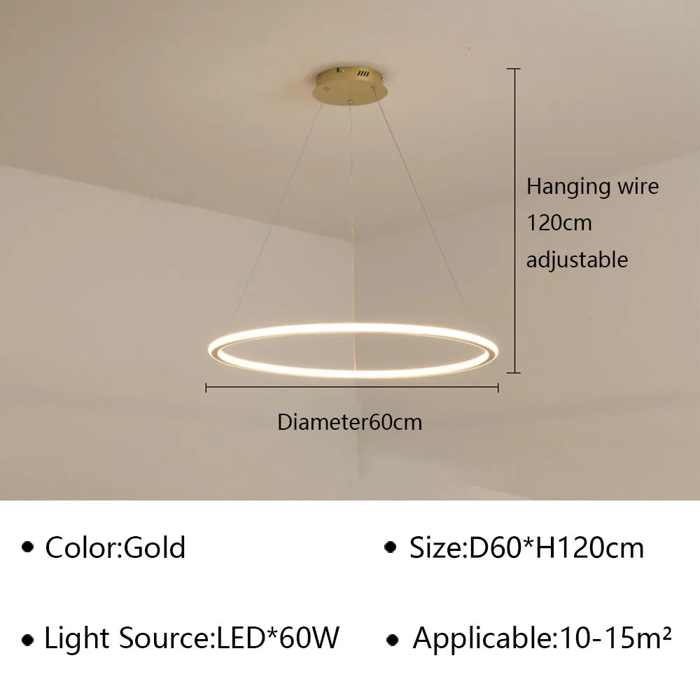suspension moderne à LED pour décoration intérieure élégante