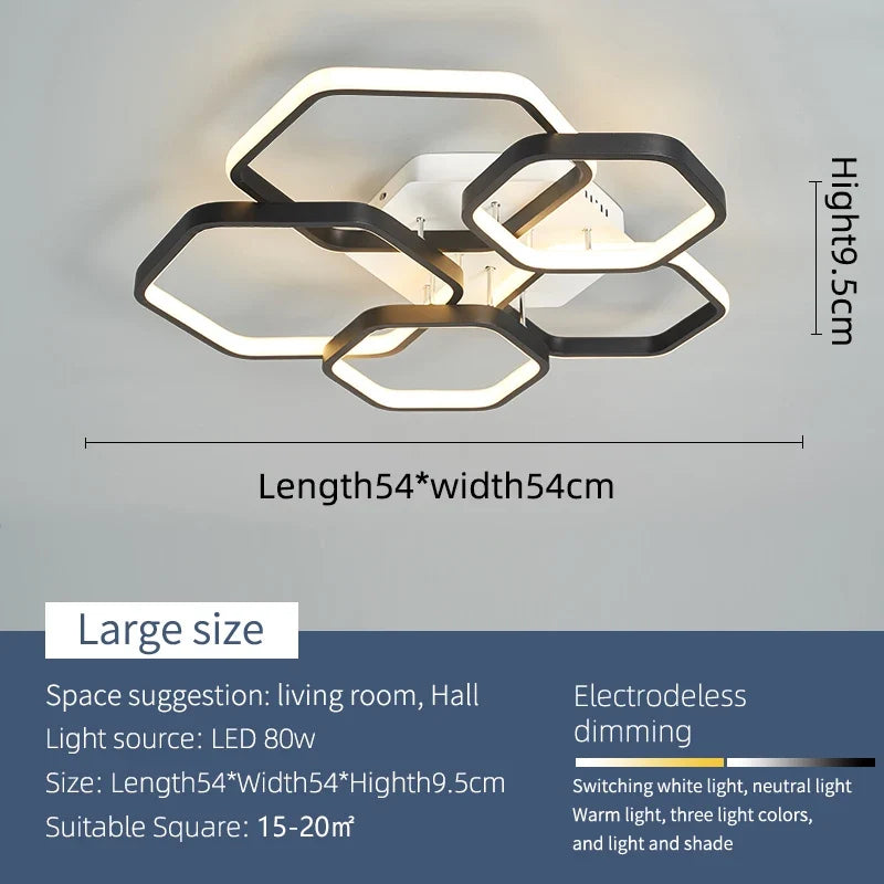 Modern Led Chandelier For Living Rooms, Bedrooms, Children's Rooms, Home Chandeliers, Working Together With Smart Home