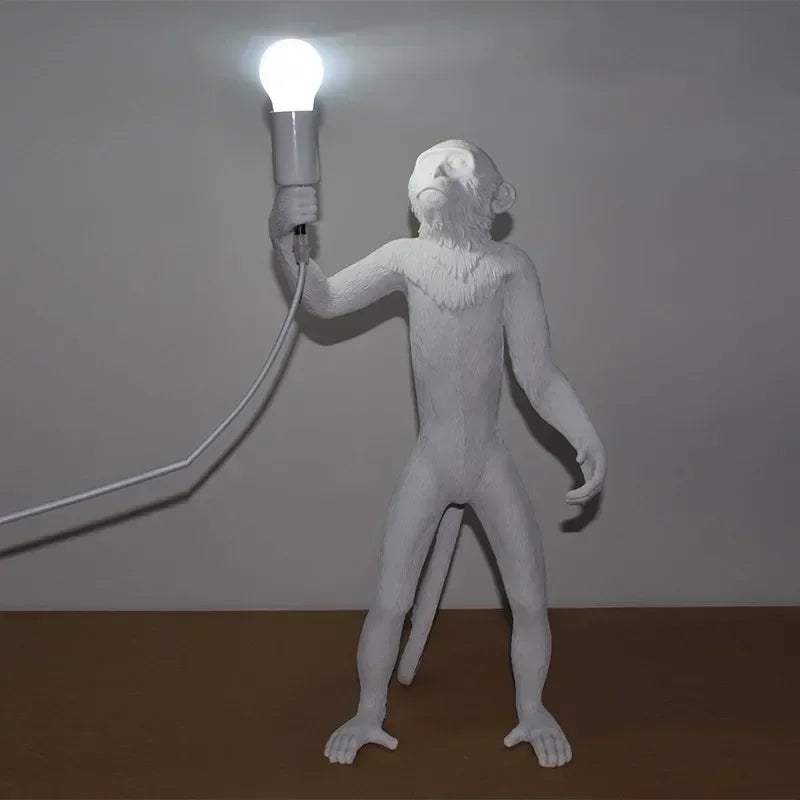 lustre rétro créatif en forme de singe pour cafés et restaurants