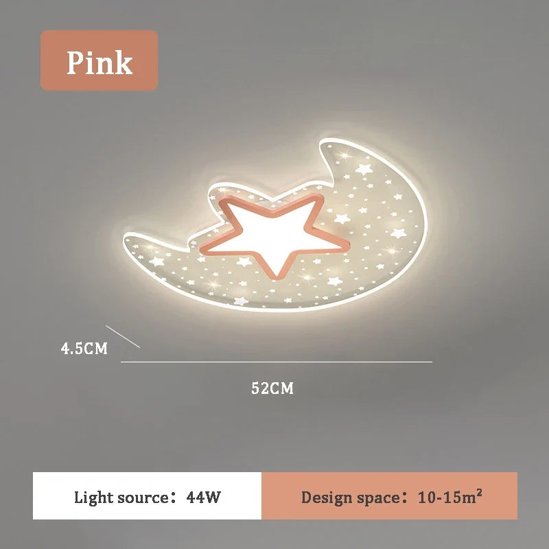 plafonnier romantique lune ciel étoilé pour enfants