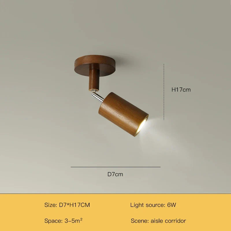 Grain de bois Led lustres avec projecteur pour salon chambre plafonniers éclairage décor noir Lustre cuisine luminaire