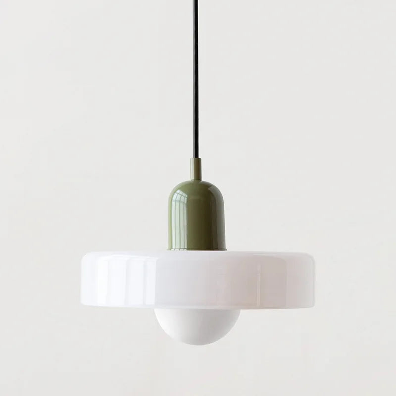 lustre moderne suspendu en verre coloré pour intérieur