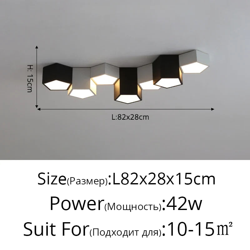 Lustre Lumières Géométrique Simple Moderne Luminaire Décor