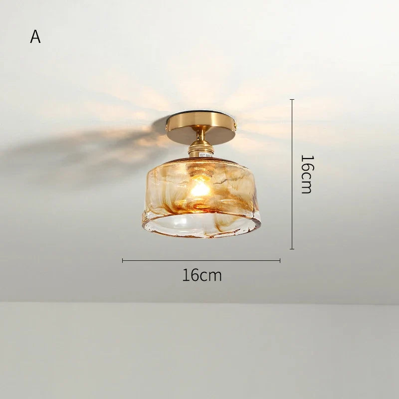 plafonnier led en verre design nordique industriel décoratif