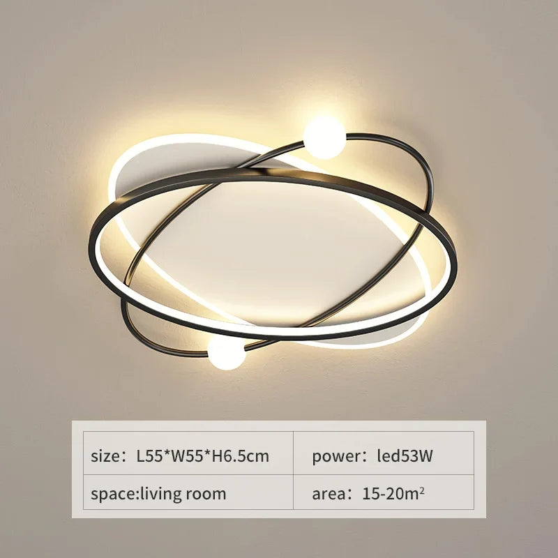 plafonnier led moderne avec télécommande pour décoration intérieure