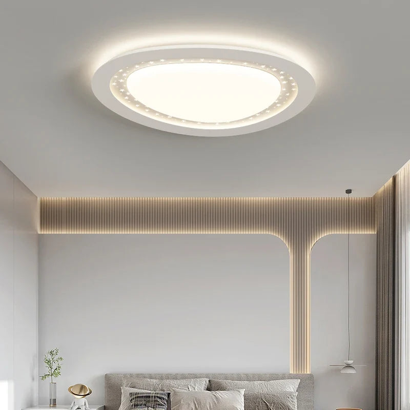 lustre led moderne galets gypsophile style simple protection des yeux