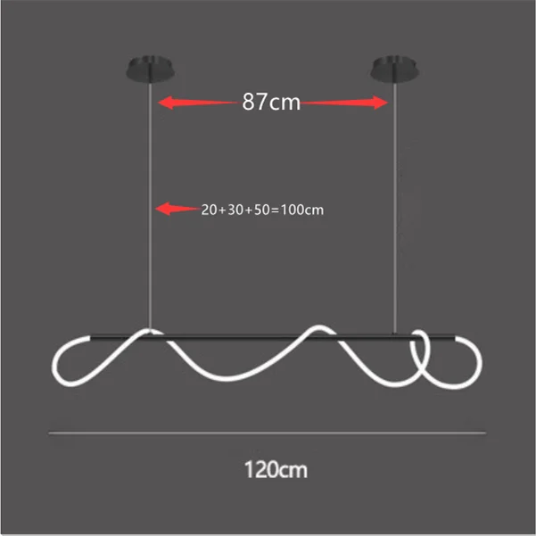lustre led moderne long tuyau minimaliste pour bar