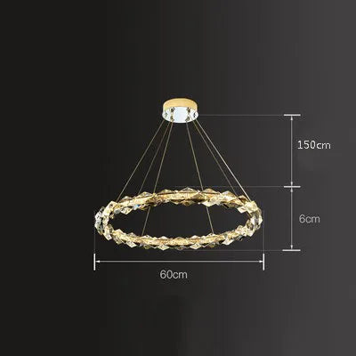 lustre moderne en cristal pour ambiance élégante et minimaliste