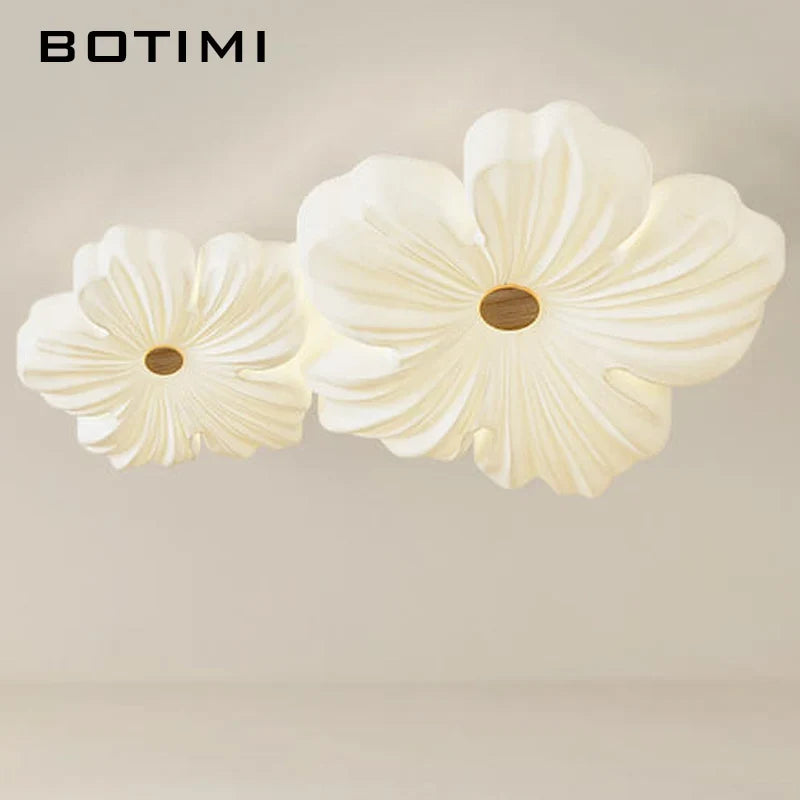 Plafonnier Fleurs Modernes Montage Surface Blanc