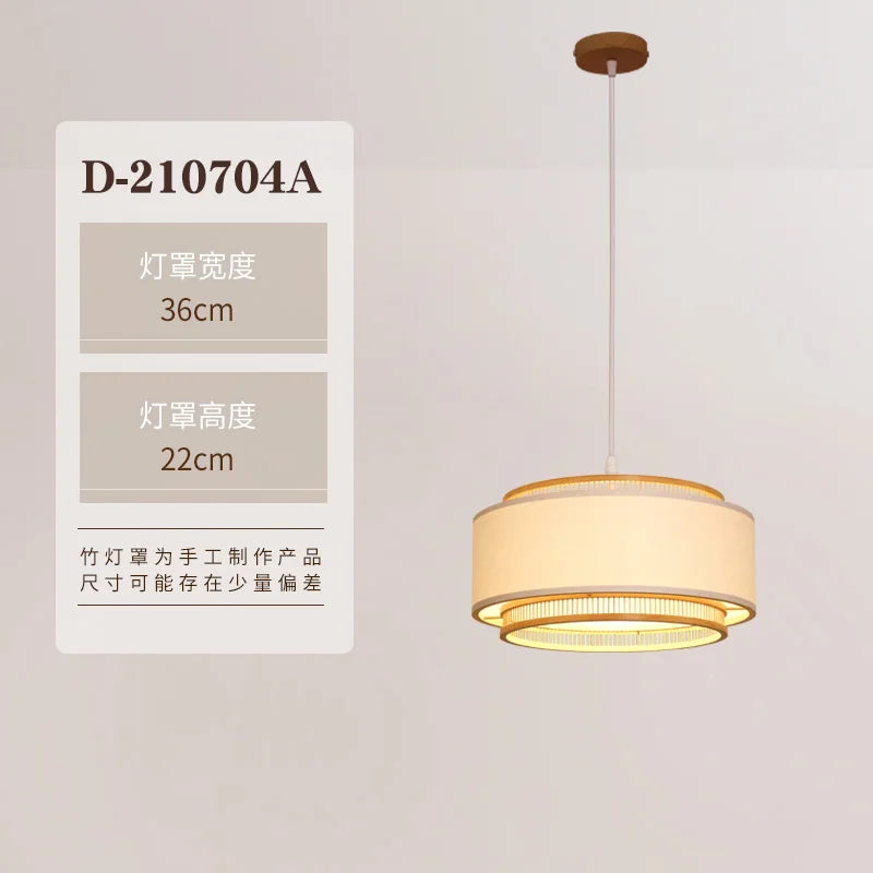 lustre en bambou style japonais pour intérieur zen