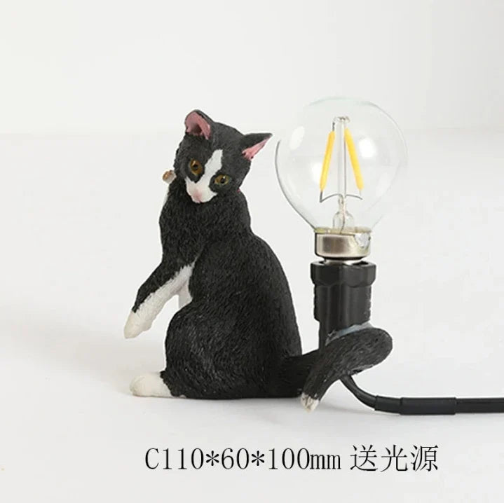 lampe de bureau décorative pour animaux en résine