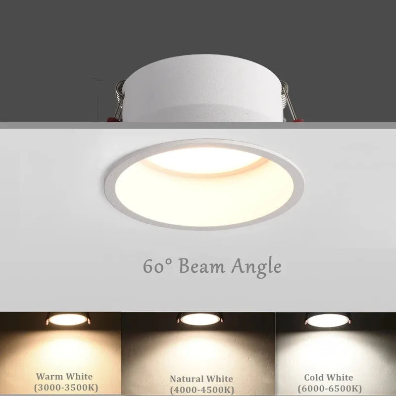 spot led dimmable anti-éblouissement pour éclairage intérieur
