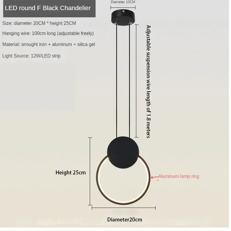 lustre moderne à LED pour un éclairage élégant et décoratif