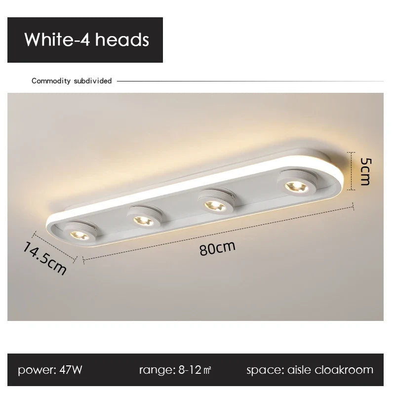 Plafonnier LED noir moderne projecteur