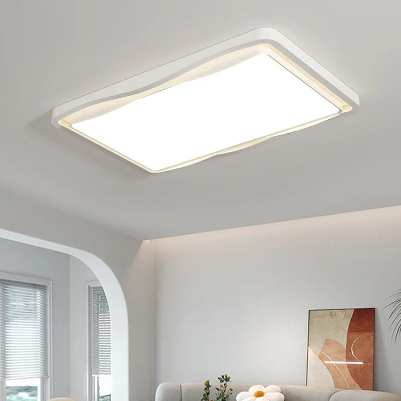 plafonnier moderne style salon crème protection yeux spectre complet