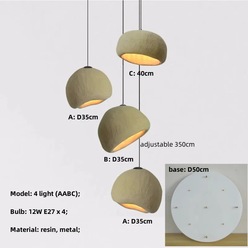 lustre style wabi sabi designer japonais pour hôtel restaurant