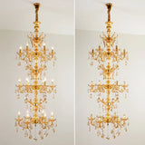 lustre en or plaqué suspension moderne en alliage de zinc