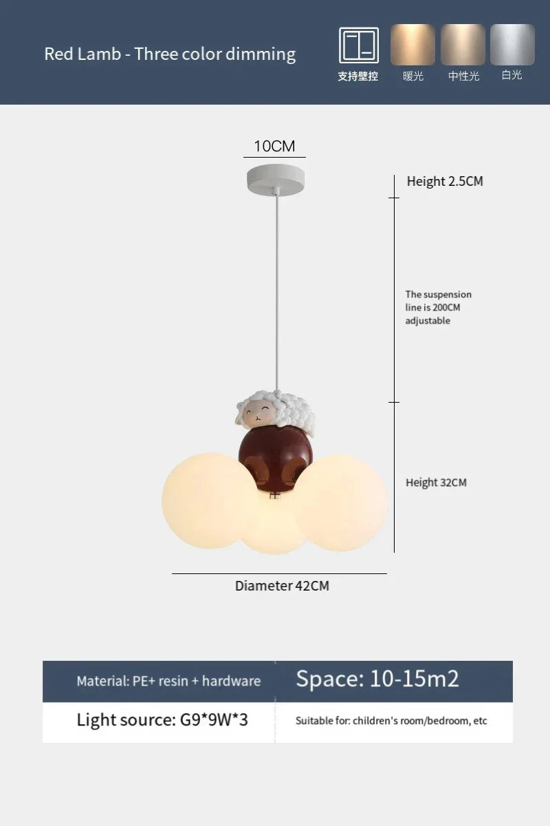 lustre créatif dessin animé ours ballon pour enfants
