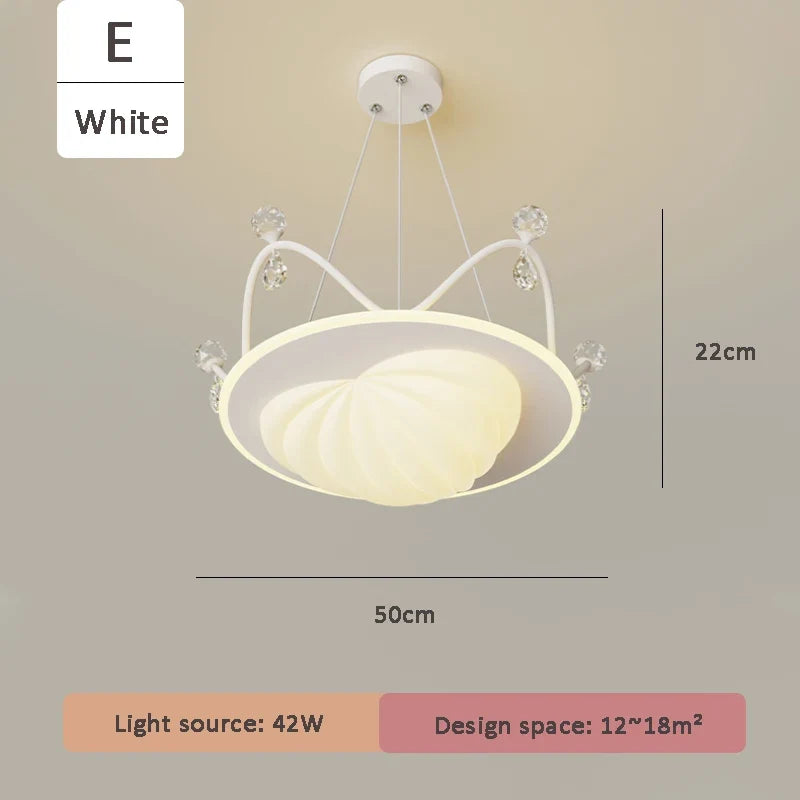 lustre nuage cristal romantique pour chambre d'enfant décoratif