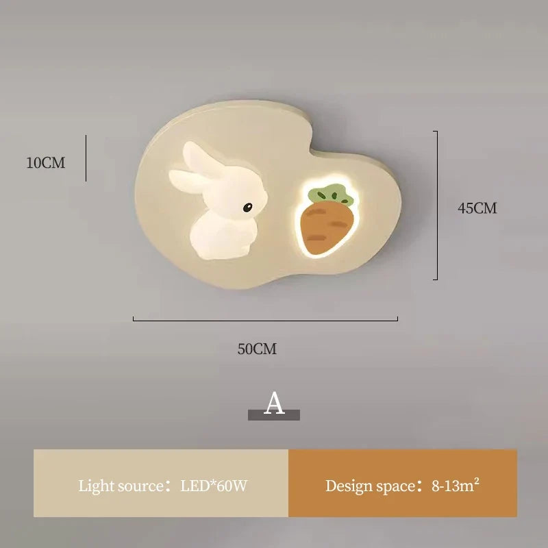 plafonnier lapin mignon pour chambre d'enfant moderne et chaleureuse