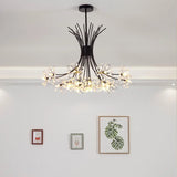 Nordic Creative Dandelion Romantic Crystal Chandelier Dining Room Bedroom Living Room Clothing Coffee Shop Luxury LED Chandelier