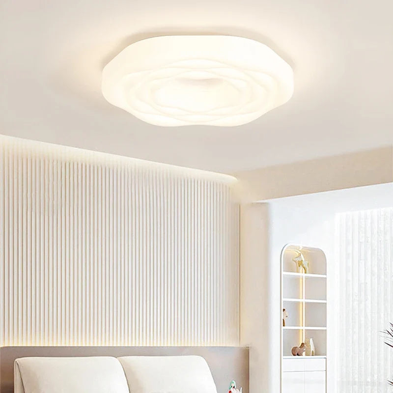 plafonnier led design moderne en forme de rose pour éclairage intérieur
