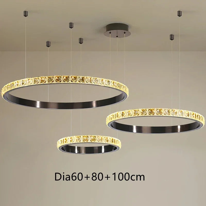 lustre de luxe en cristal pour hôtel et villa