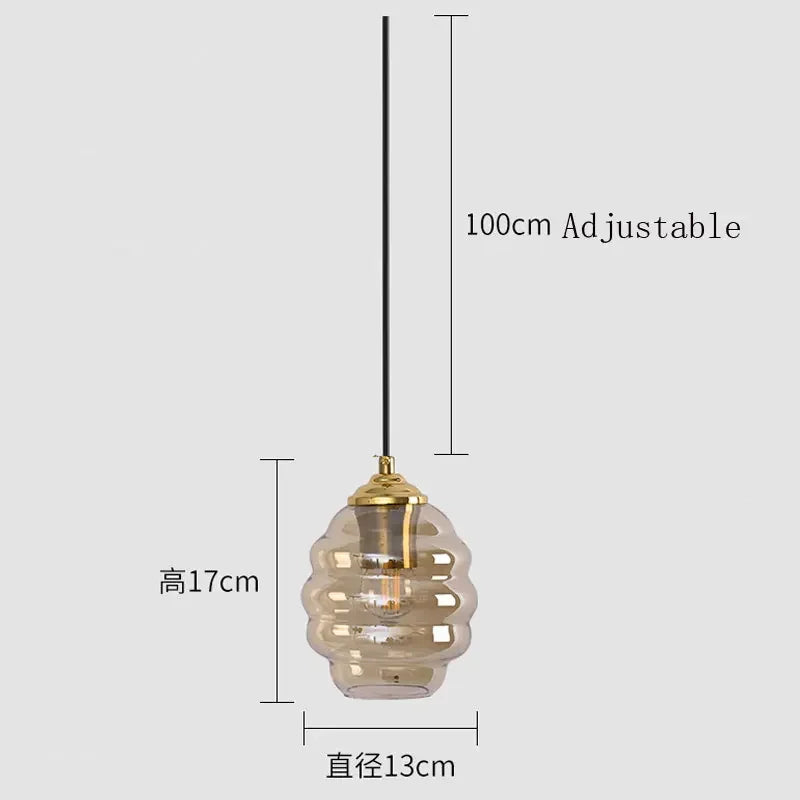 lustre moderne en verre pour cuisine et restaurant
