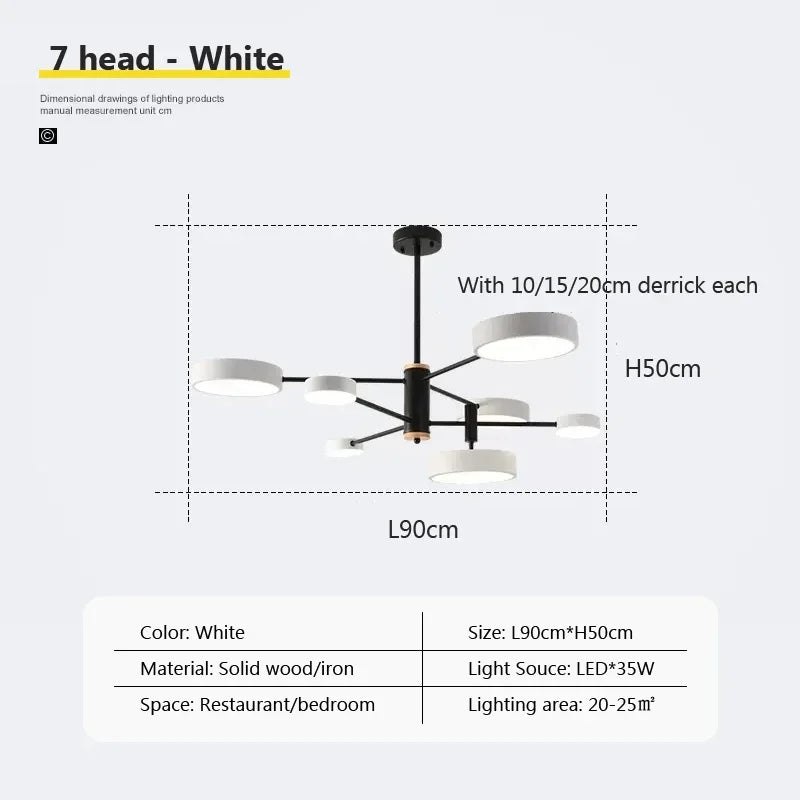 lustre à led nordique pour décoration intérieure moderne