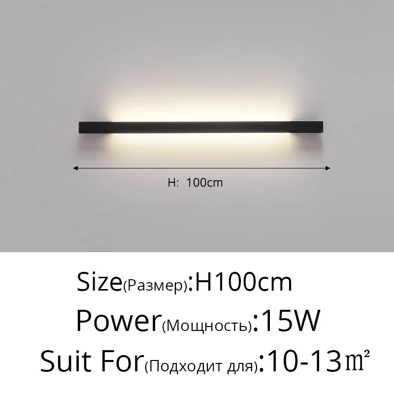 Applique murale à bande LED minimaliste moderne