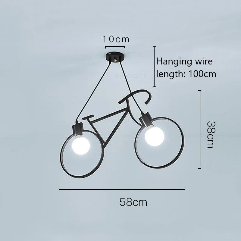 suspension modernes led en fer pour vélo créatives
