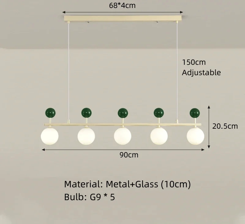 lustre moderne en métal et verre pour décoration intérieure