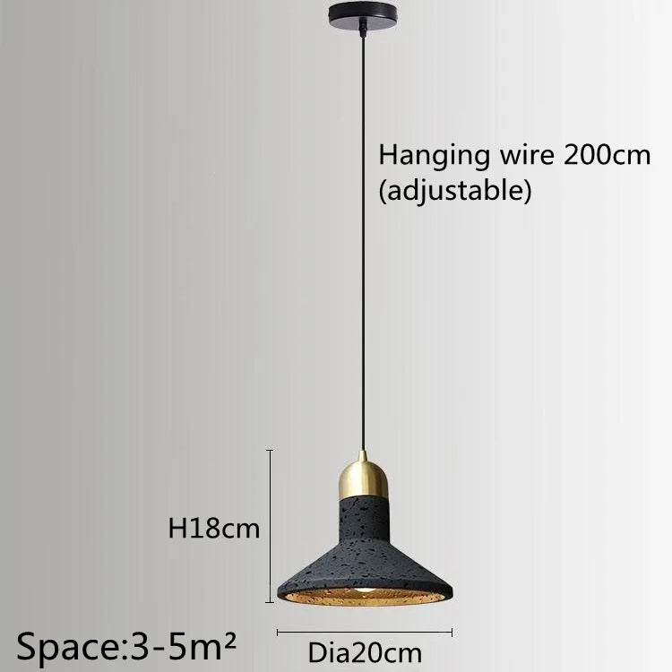 lustre haut de gamme en pierre design créatif industriel