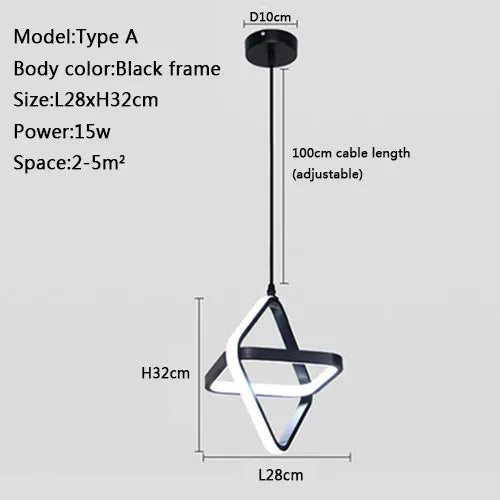 suspension moderne à led design simple et élégant