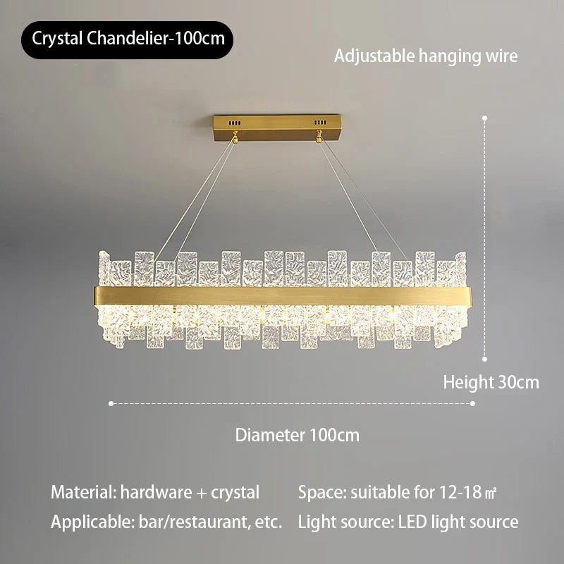 suspension moderne nordique en verre cristal design élégant