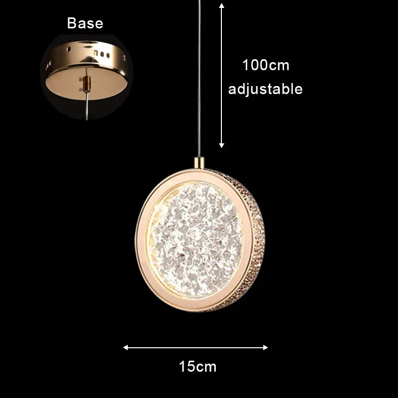 Nordique moderne suspension LED lumière or acrylique lustre créativité suspension lampe intérieur maison loft chambre chevet étude escaliers