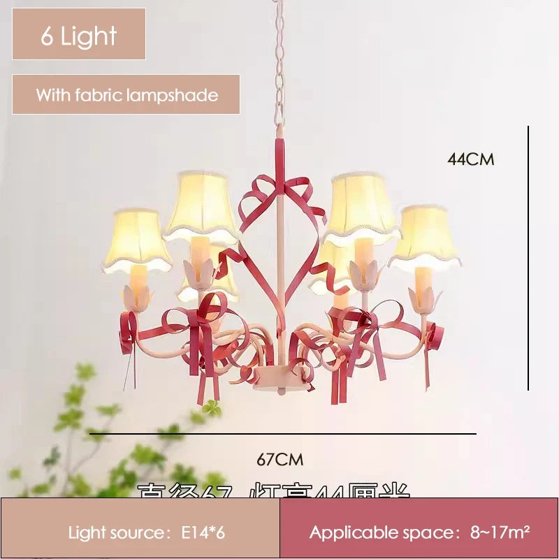 lustre princesse rose pour décoration de chambre enfant
