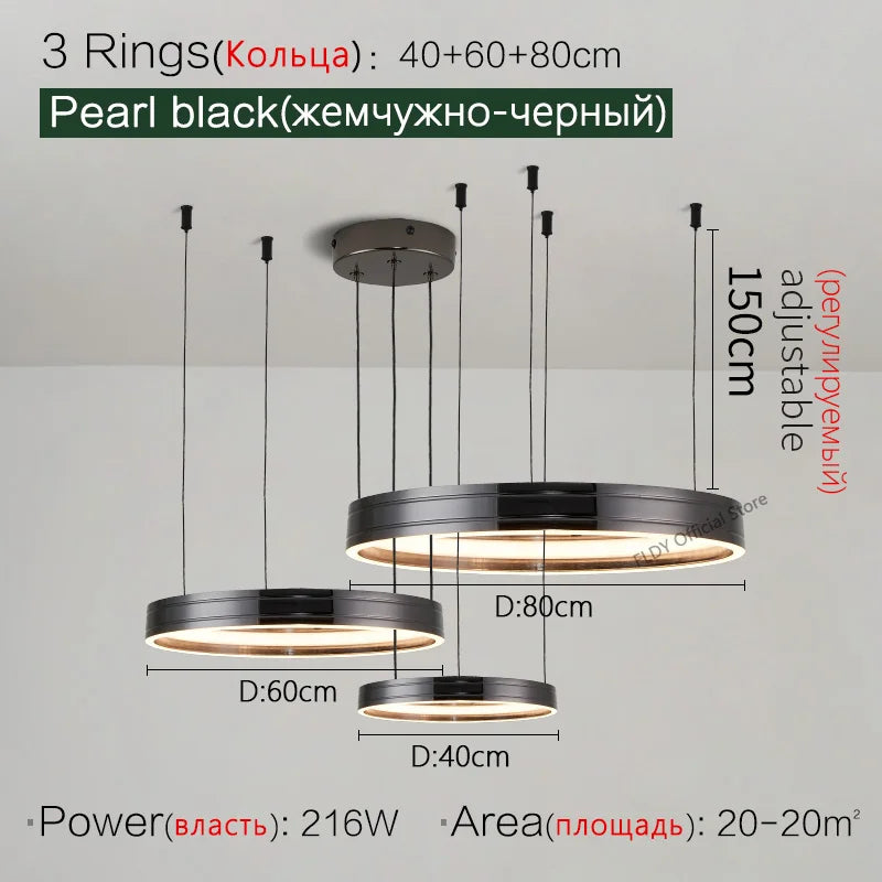 lustre moderne nordique éclairage suspension lampe ronde plafonnier