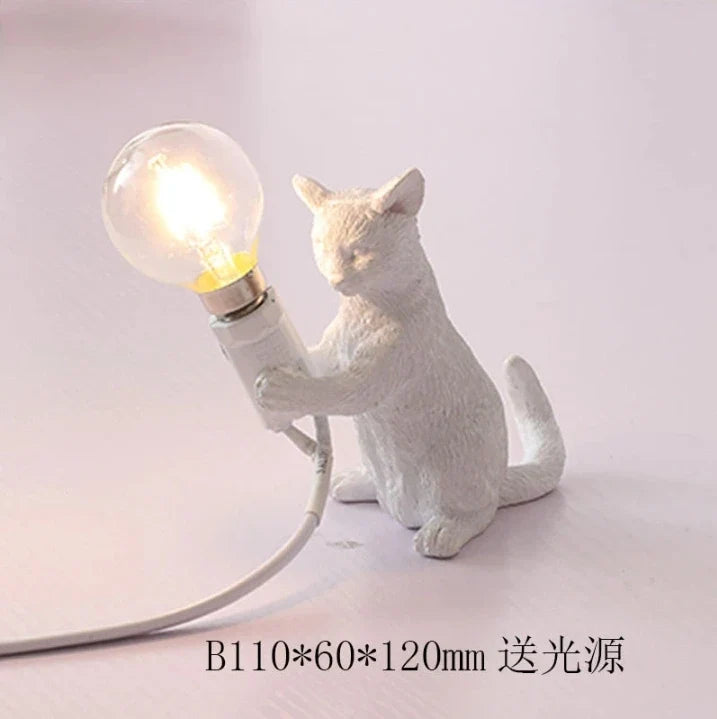 lampe de bureau décorative pour animaux en résine