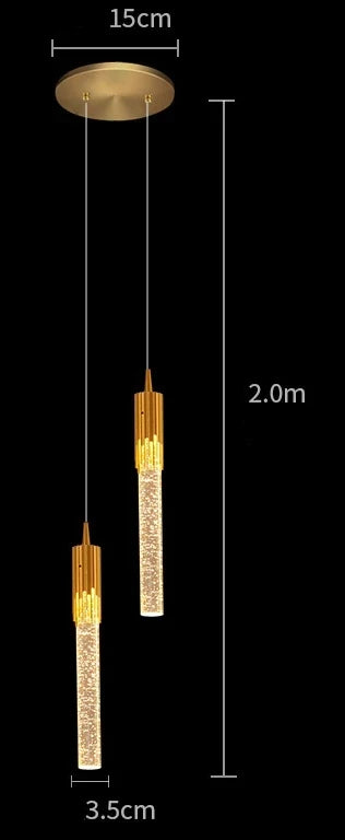 Suspension LED en cristal Éclairage créatif moderne