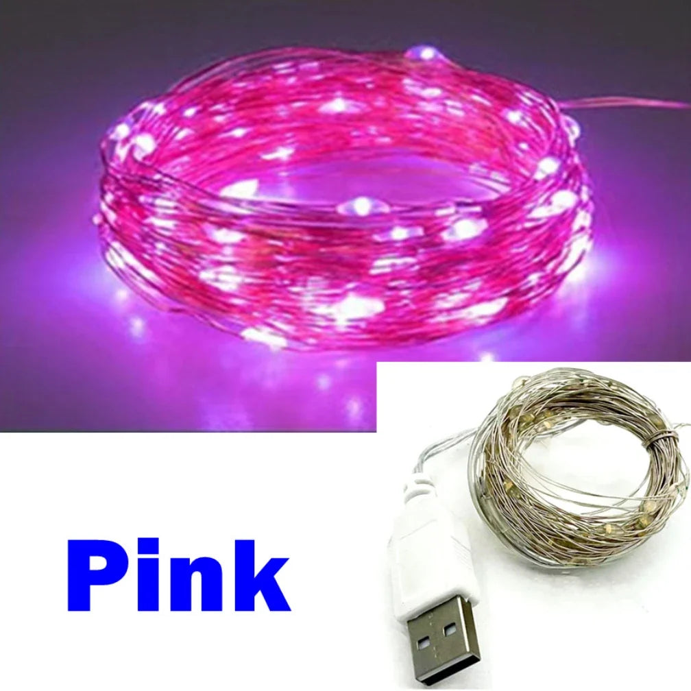 guirlande lumineuse led usb étanche pour décoration festive