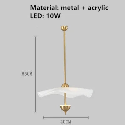 lustre créatif nordique en forme de lotus pour décoration intérieure
