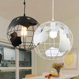 suspension rétro en forme de terre avec éclairage led créatif